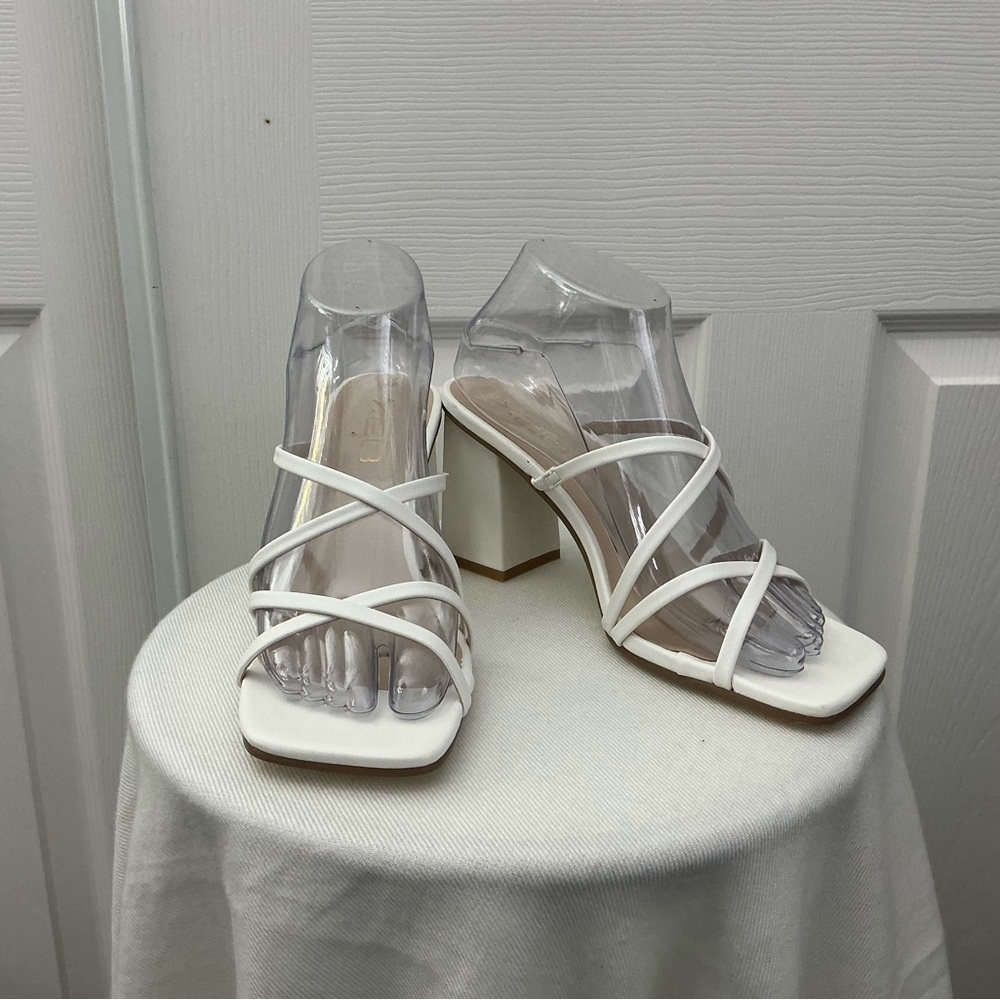 NEW White Strap Heels